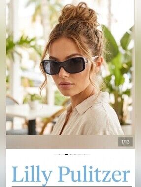 Lilly Pulitizer White Gold Dawn BK Sunglasses!!